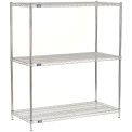 Global Industrial 3 Shelf, Stainless Steel Wire Shelving Unit, Starter, 48"W x 24"D x 54"H