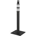 Global Industrial Reflective Delineator Post with Square Base, 49"H, Black