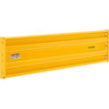 Global Industrial Steel Guard Rail, 3-Rib, 6'L, Yellow