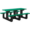 Global Industrial Outdoor 6' Rectangular Picnic Table, Recycled Plastic with Heavy Duty Base, Green