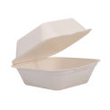 Dart Compostable Molded Fiber Hinged Trays, ProPlanet Seal, 6.12 x 5.87 x 3.1, Natural, 500/CS
