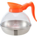Global Industrial Nexel Plastic Decanter, 64 oz, Orange Handle