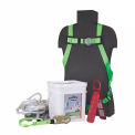 PeakWorks RK7 Reusable Roofer's Kit, Harness, Rope Grab, 25' Vertical Lifeline