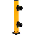 Global Industrial End Post for Plastic Guard Rails, 42"H, Yellow