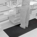 Global Industrial Diamond-Plate Anti Fatigue Mat, 15/16&quot; Thick, 3&#39;W x 75&#39;L, Black