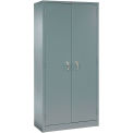 Global Industrial Unassembled Storage Cabinet, Turn Handle, 36"W x 24"D x 78"H, Gray