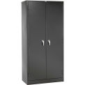 Global Industrial Assembled Storage Cabinet, Turn Handle, 36"W x 24"D x 78"H, Black