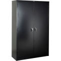Global Industrial Assembled Storage Cabinet, Turn Handle, 48"W x 18"D x 78"H, Black