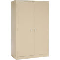 Global Industrial Storage Cabinet, Turn Handle, 48"W x 24"D x 78"H, Tan, Assembled