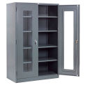 Global Industrial Clear View Storage Cabinet, 48"W x 24"D x 78"H, Gray, Assembled