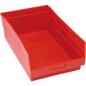 Quantum Plastic Nesting Storage Shelf Bin 11-1/8"W x 17-7/8"L x 6"H Red - Pkg Qty 256