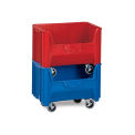 Quantum Giant Stacking Bins, Blue, 19-7/8 X15-1/4 X15-3/4&quot; - Pkg Qty 3