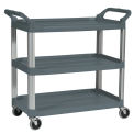 Rubbermaid Xtra&#8482; Carts, 40-3/4&quot;W x 20&quot;D Shelf, Aluminum Uprights, Gray