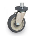 Metero Casters for Wire Shelving, Polyurethane, Rigid with Bumper, 5&quot; Diameter