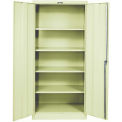 Hallowell 400 Series Solid Door Storage Cabinet, 48x24x72, Parchment, Unassembled