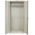 Wardrobe Cabinet, 36&quot;W x 24&quot;D x 78&quot;H, Parchment, Knock-Down