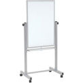 Mobile Double Sided Magnetic Whiteboard, 24&quot;W x 36&quot;H