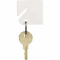 MMF Key Tags Slotted With Snap Hook 20 Pack Zip Bag, White - Pkg Qty 2