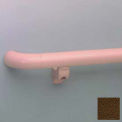 1-1/2&quot; Diameter Round Handrail, Aluminum Retainer, 12' Long, Brown