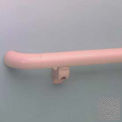 1-1/2&quot; Diameter Round Handrail, Aluminum Retainer, 12' Long, Gray