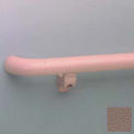 1-1/2" Diameter Round Handrail, Aluminum Retainer, 12' Long, Cafe Au Lait