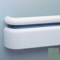 3-Piece Handrail System, Vinyl w/Aluminum Retainer, 6.25&quot; Face 12' Long, Teal