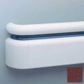 3-Piece Handrail System, Vinyl w/Aluminum Retainer, 6.25&quot; Face 12' Long, Cordovan