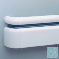 3-Piece Handrail System, Vinyl w/Aluminum Retainer, 6.25&quot; Face 12' Long, Stormy Blue