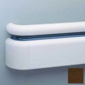 3-Piece Handrail System, Vinyl w/Aluminum Retainer, 6.25&quot; Face 12' Long, Brown