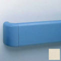 Crash Rail-Type Handrail, Vinyl W/Aluminum Retainers, 5-1/2''H x 12'L, Eggshell