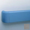 Crash Rail-Type Handrail, Vinyl W/Aluminum Retainers, 5-1/2''H x 12'L, Gray