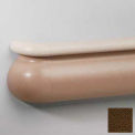 Crescent Series Vinyl Handrail/Crashrail Combination, 5-1/2&quot;H x 12'L, Brown