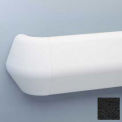 Flex-Action Triangular Handrail/Wall Guard, 5 3/8&quot; Face, 12' Long, Black