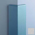 Corner Guard 135&#176;, 3'' Wings, 4'H W/Caps, Silver Gray
