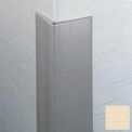 Flexible Vinyl Corner Guard, 2-1/2" Wings, 3/16" Radius, 4'H, Ivory