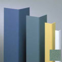 Surface Mounted Corner Guard, 90&#176;, 1-1/2&quot; Wings, 8'H, Teal, Undrilled Vinyl