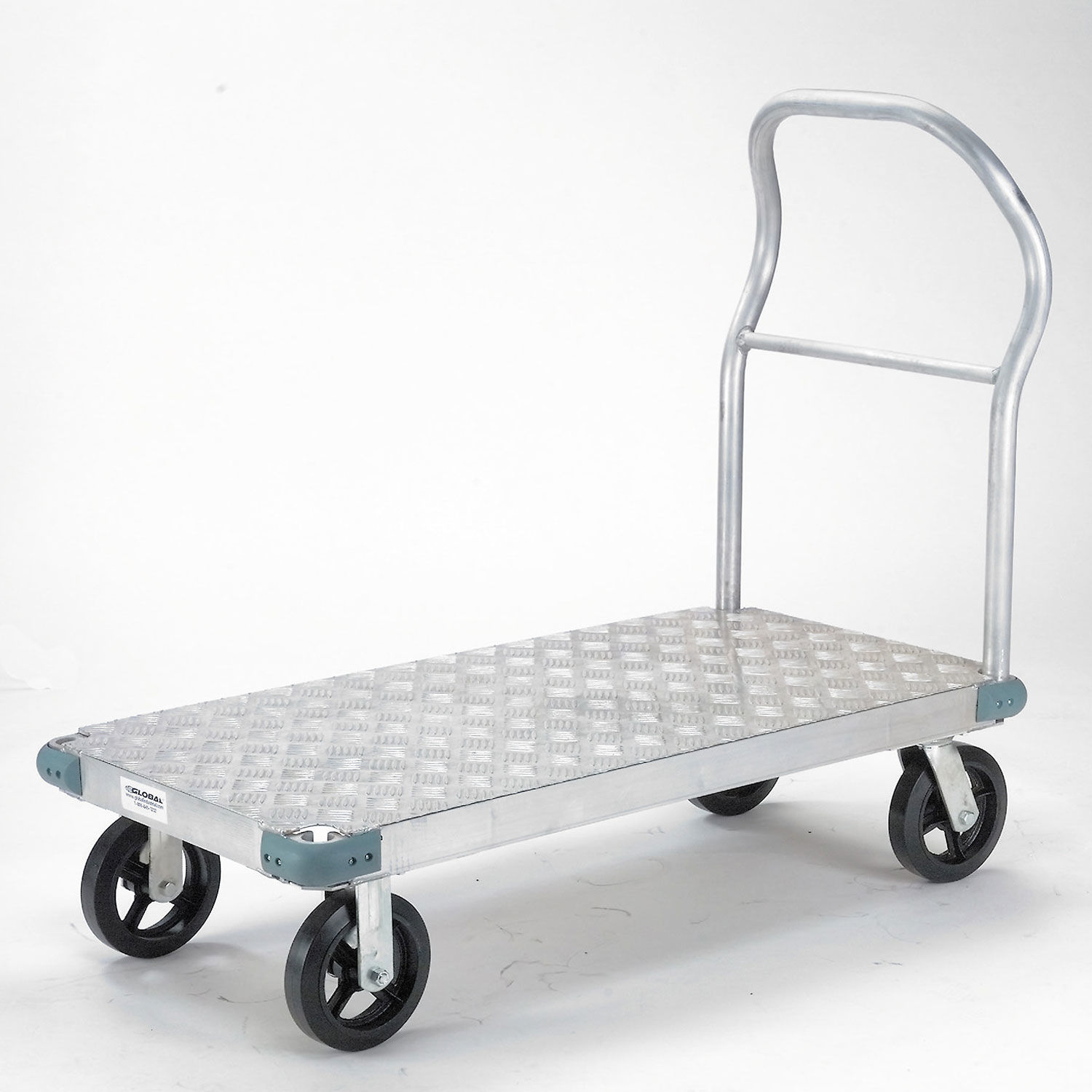 60 x 30 8 Pneumatic Casters 1200 Lb Platform Truck w//Steel Deck Capacity