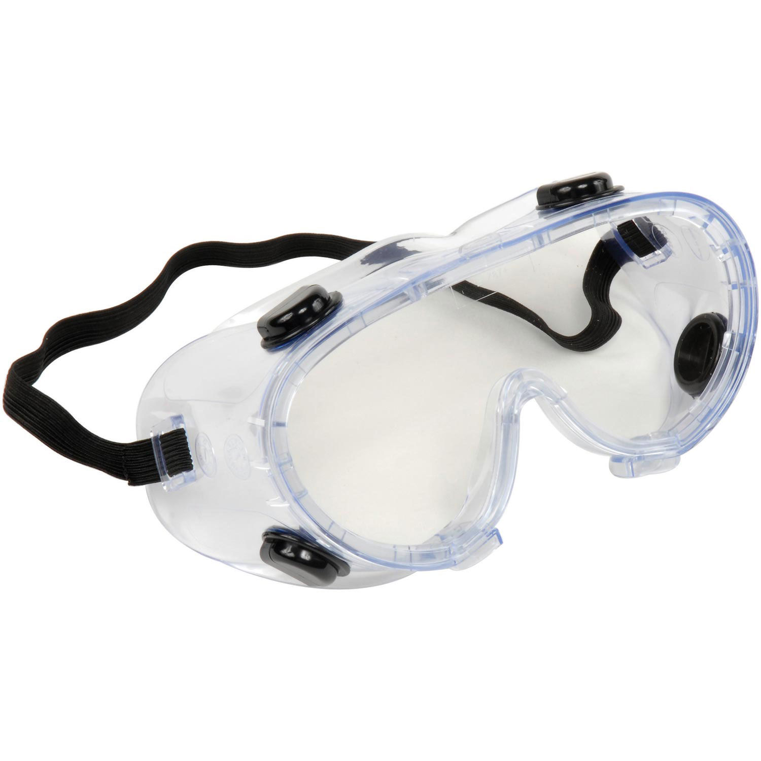 Chemical Splash Resistant Goggles AntiFog, Clear Lens, Black Straps