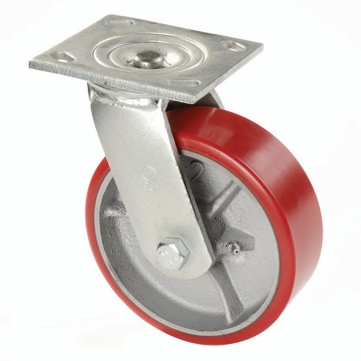 5" Polyurethane Wheel, Heavy Duty Swivel Plate Caster, 500 Lb. Capacity