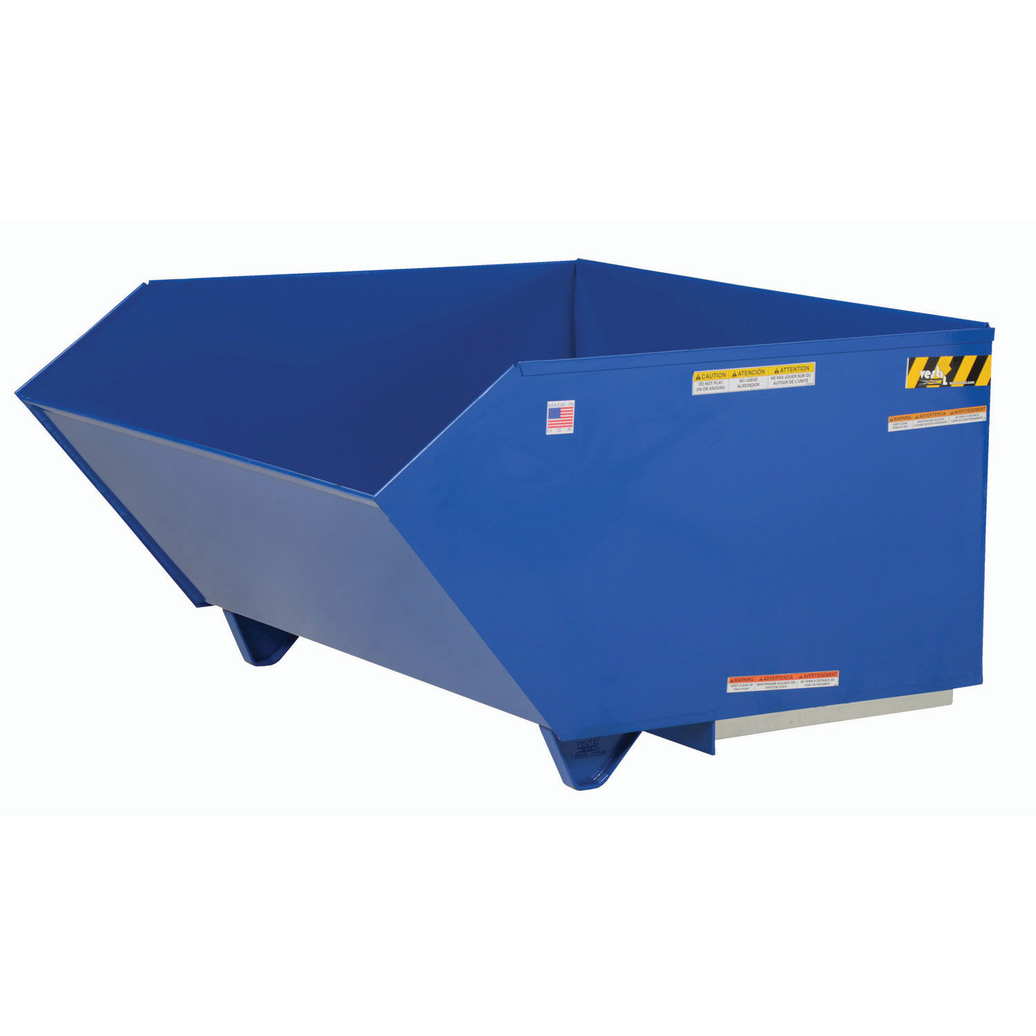LowProfile SelfDumping Forklift Hopper, 1/2 Cubic Yard 2000 Lb. Cap