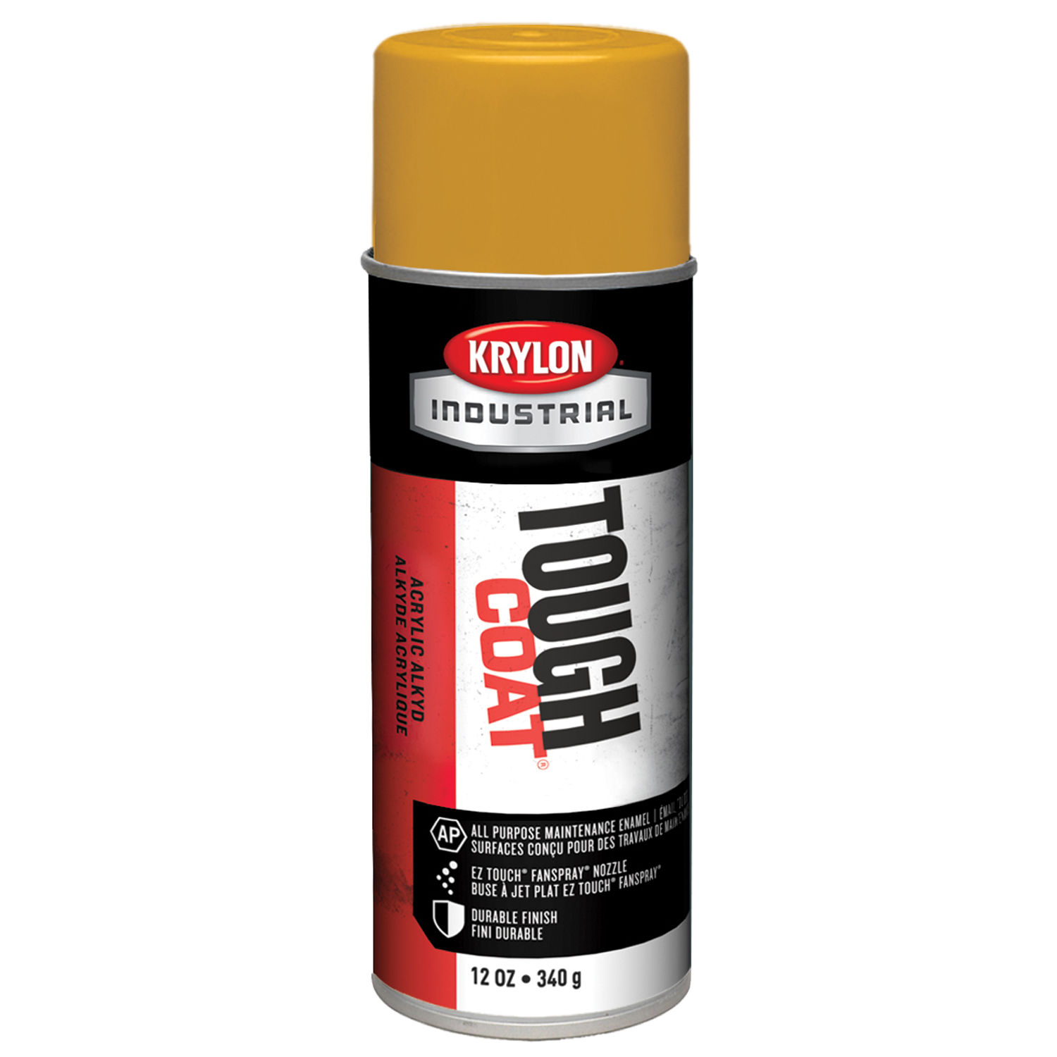 Krylon Industrial Tough Coat Acrylic Enamel New Cat Yellow, Lot of 12