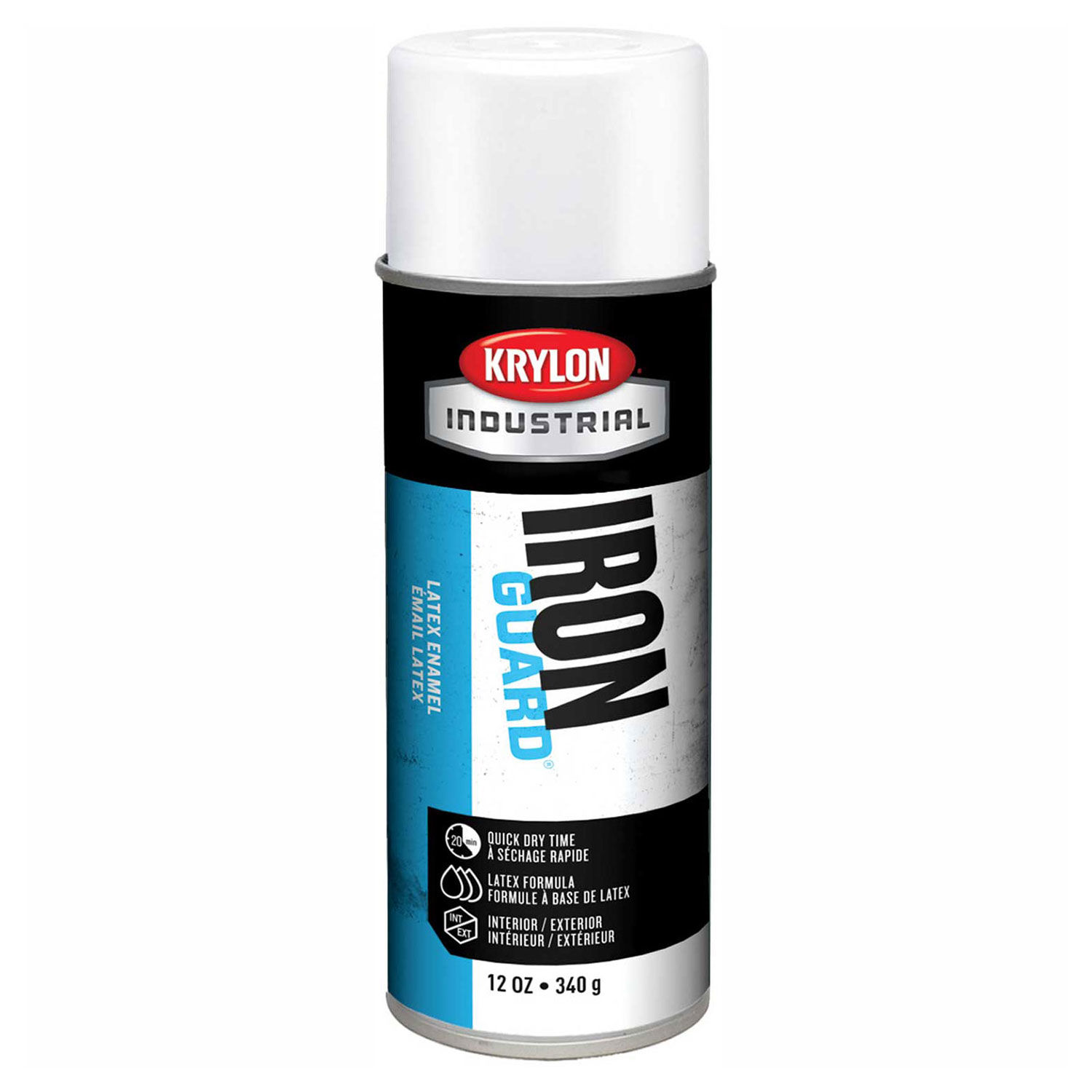 Krylon Industrial Iron Guard Latex Spray Paint Gloss White, Lot of 12