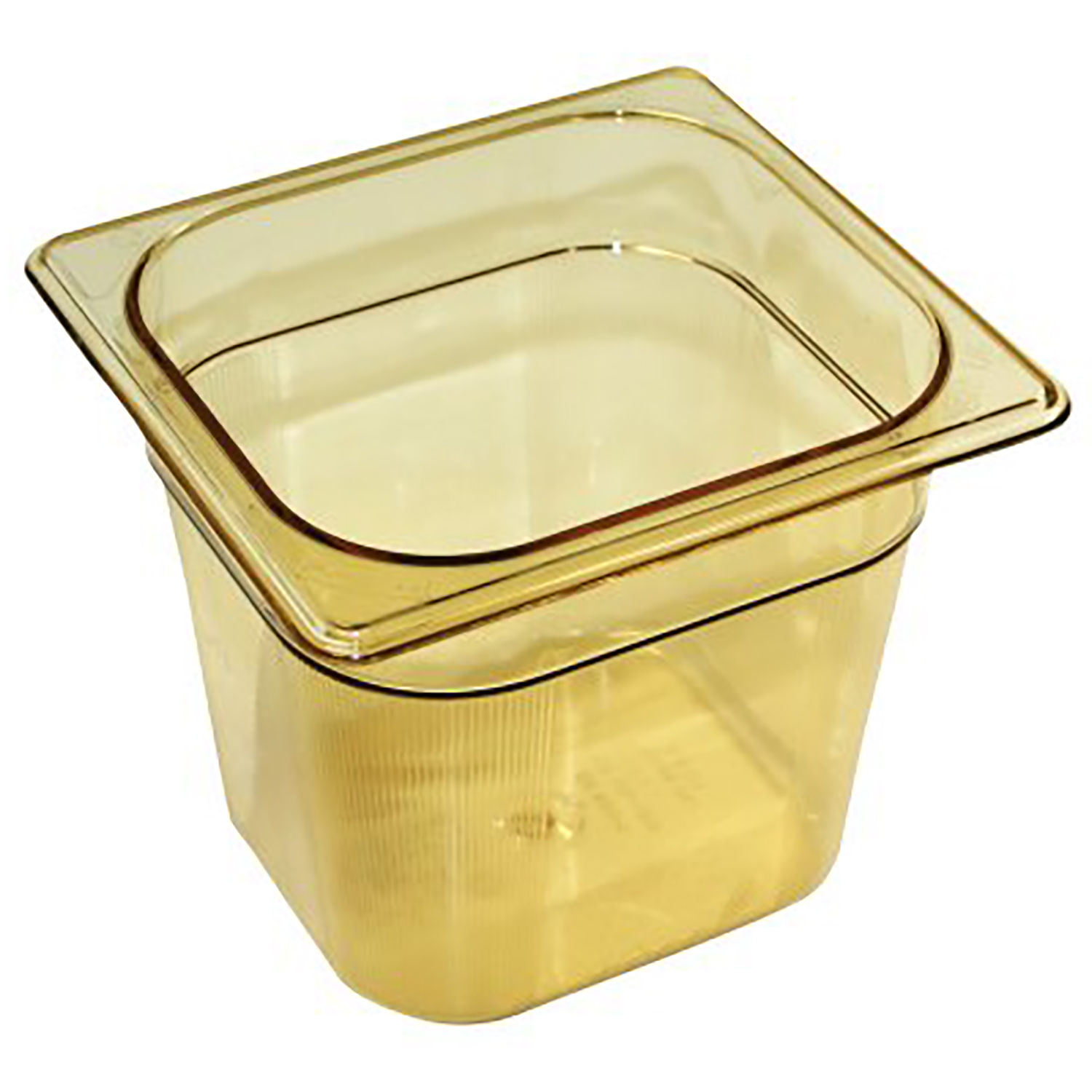Rubbermaid Commercial Hot Food Container, 1/6 Size, 21/2 Quarts, Amber