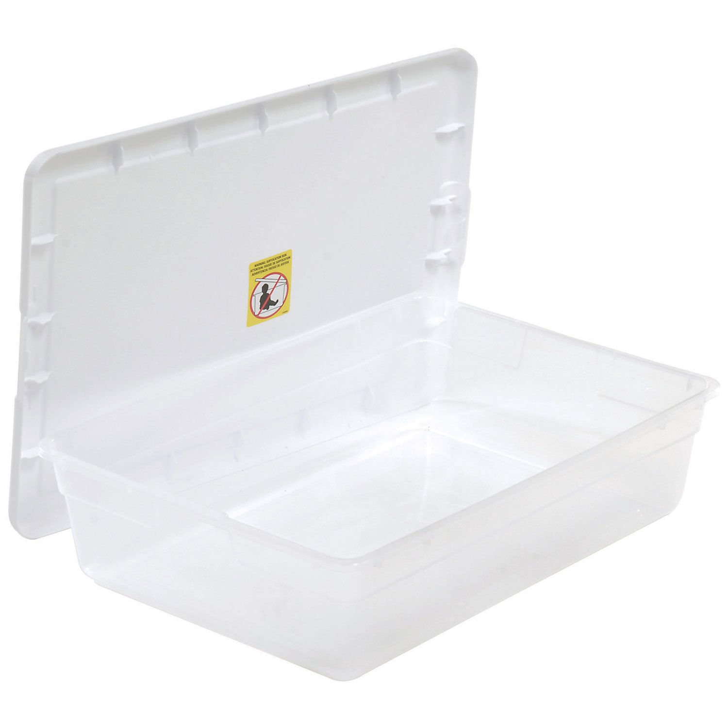 Sterilite Clear Storage Tote With Lid, 16558010, 28 Quart 23x161/4x6