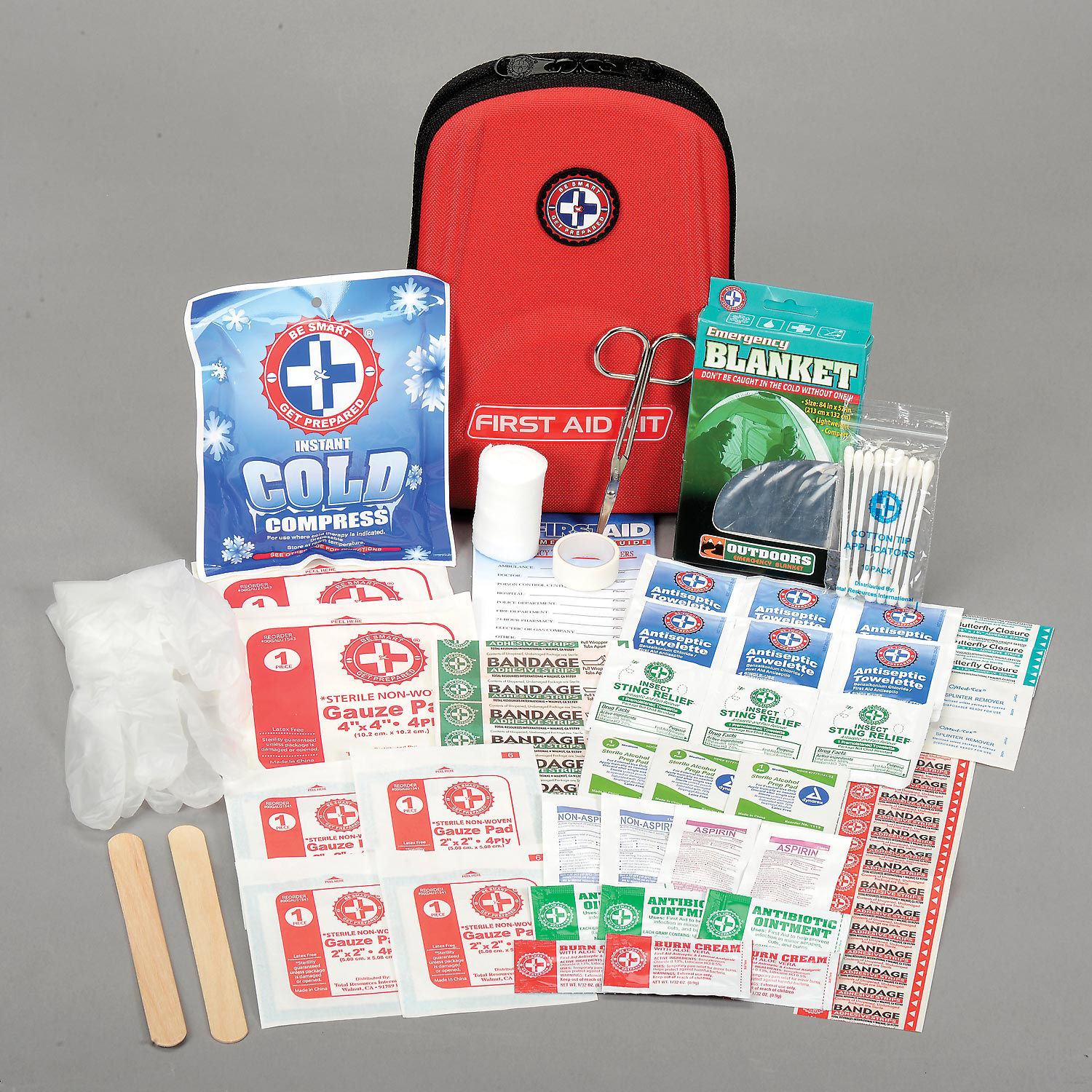 Auto Travel First Aid Kit, 88 Pieces eBay