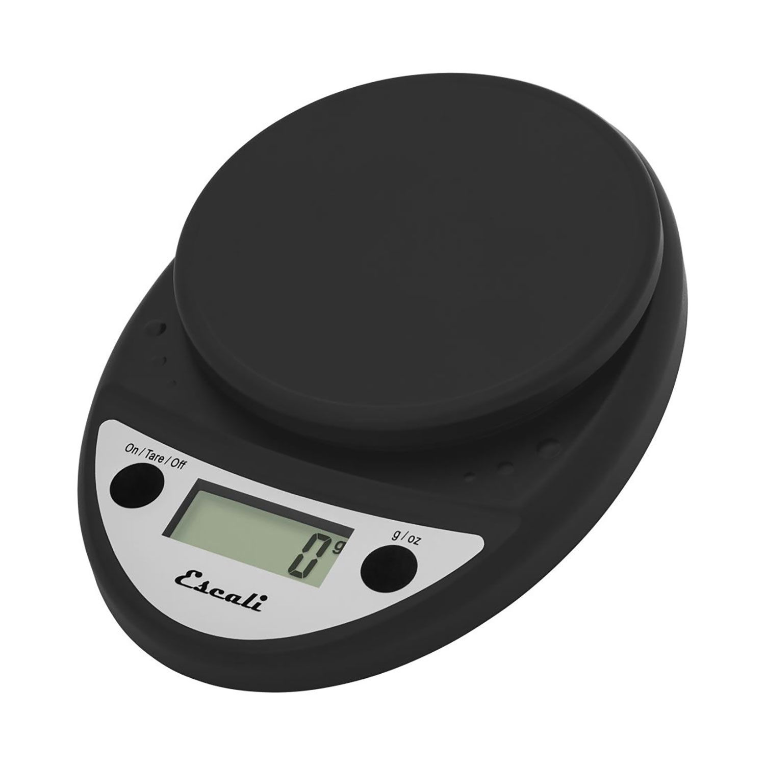 Escali Primo Digital Kitchen Scale, 11lb x 0.1oz/5000g x 1g, Black