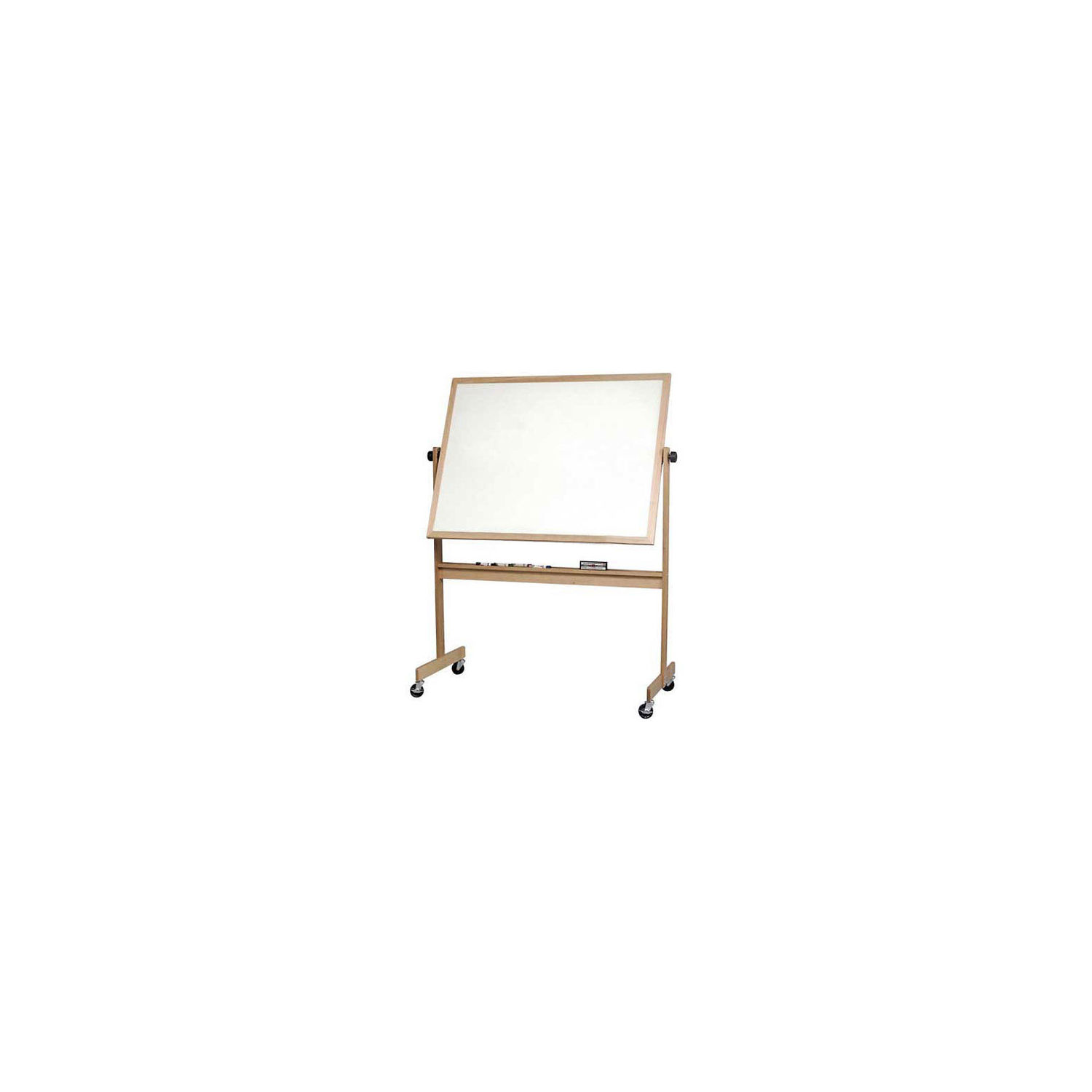 Balt® Deluxe Reversible 72 W x 48 H Porcelain Steel Cork Board Natural Oak Balt® Deluxe Reversible 72 W x 48 H Porcelain Steel Cork Board Natural Oak
