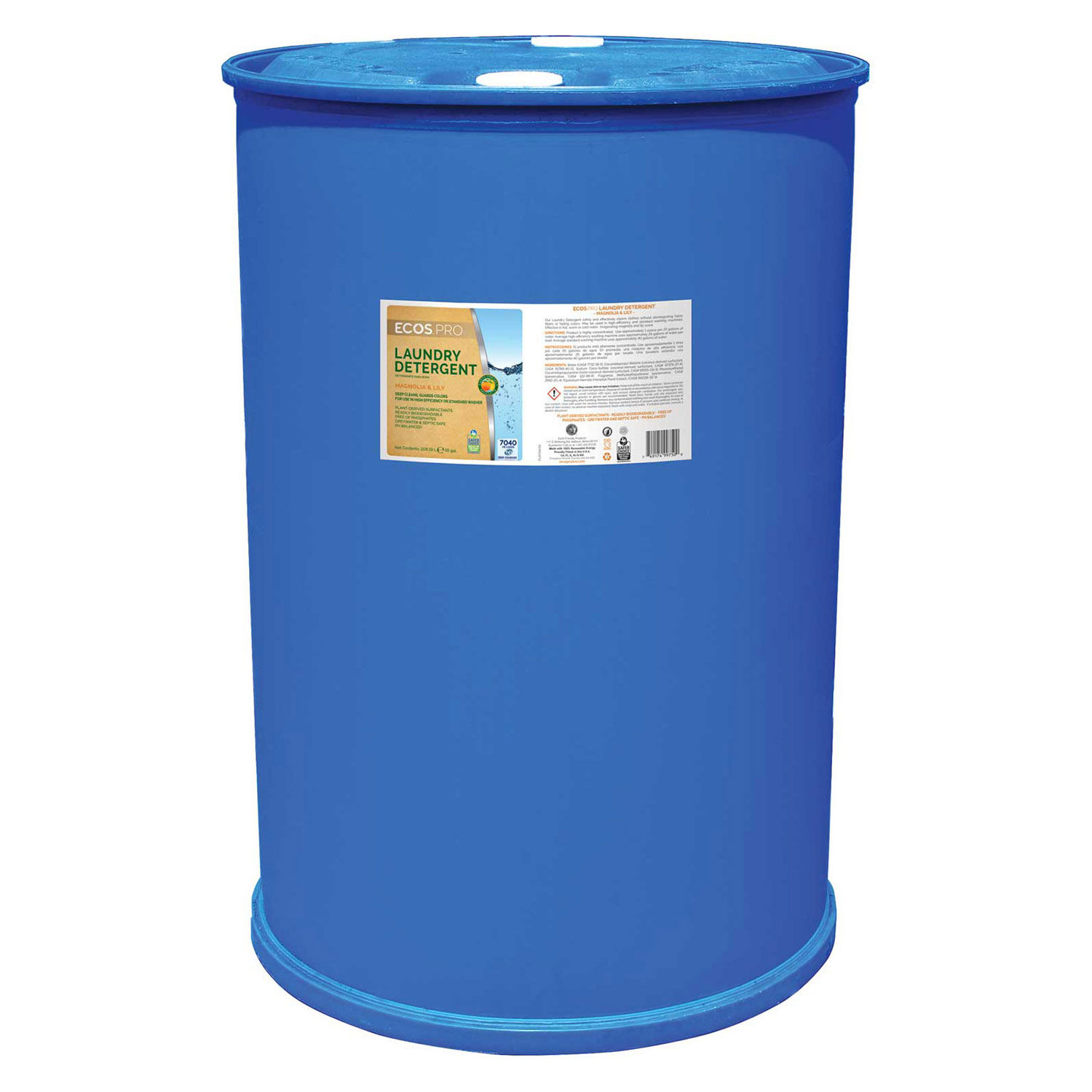 ECOS Liquid Laundry Detergent, Magnolia & Lily 2X, 55 Gal Drum, Lot of