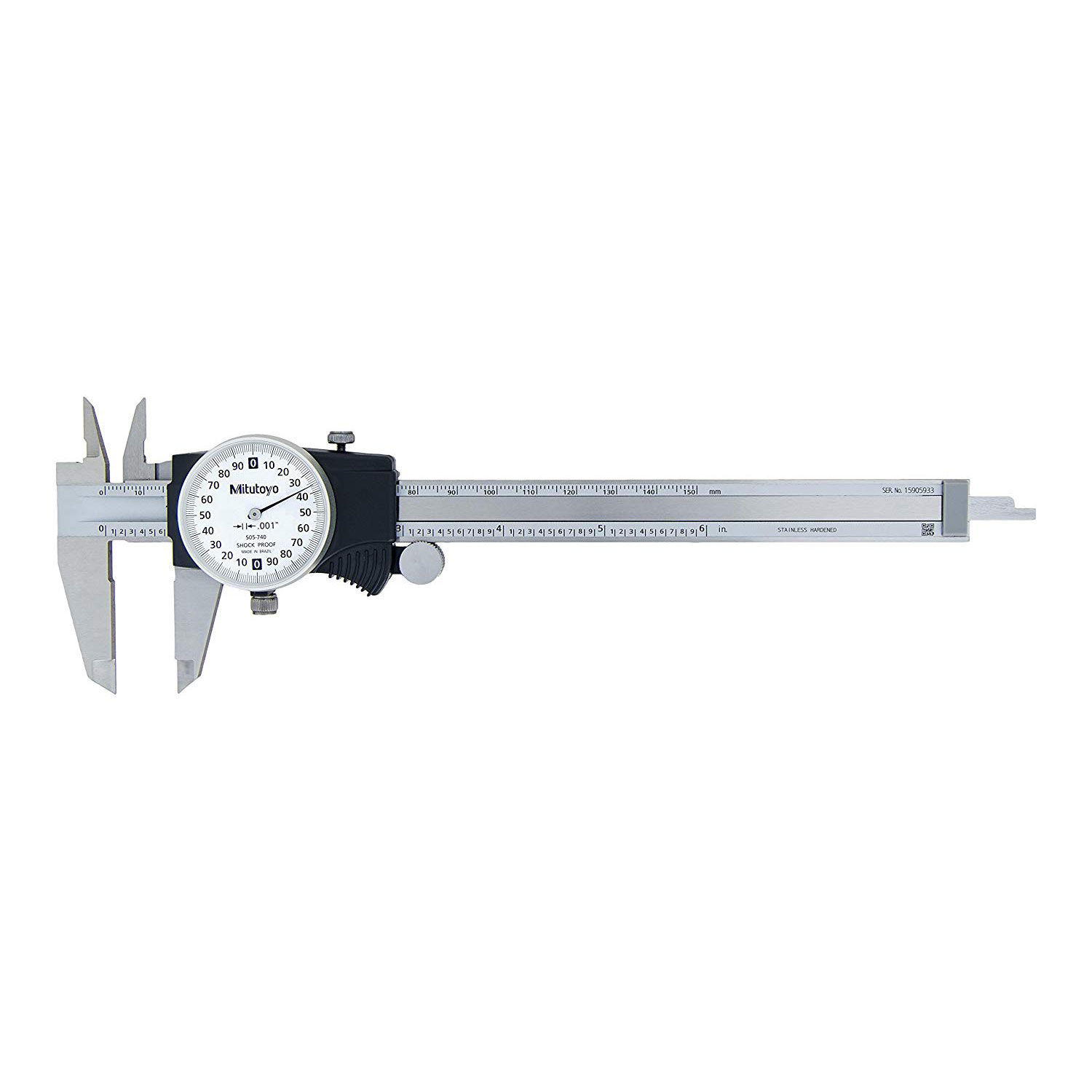 Mitutoyo 6 Dial Caliper, White Dial, Stainless Steel 603908292586 eBay