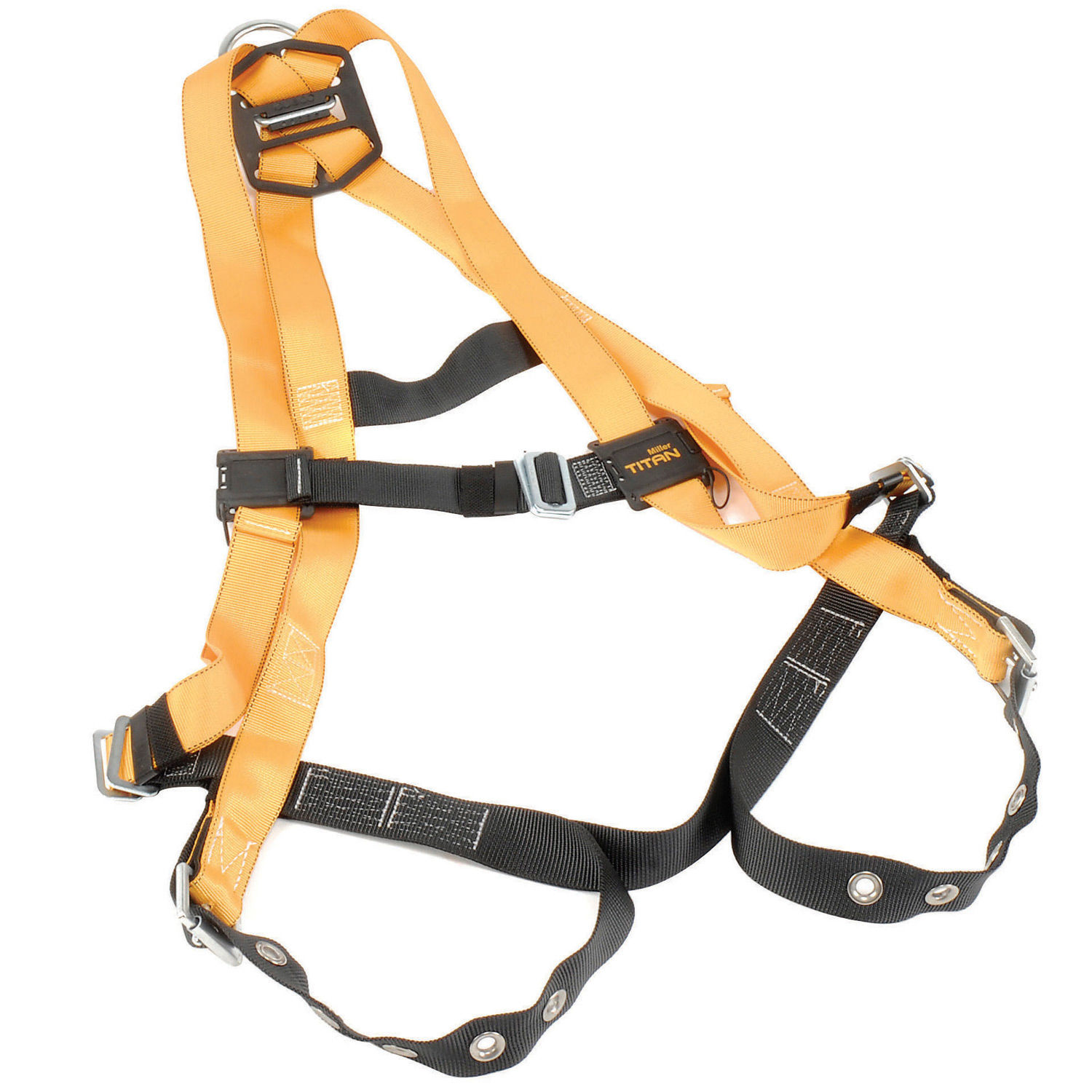 Miller Titan NonStretch Harness, Tongue Buckle Legs, Orange eBay
